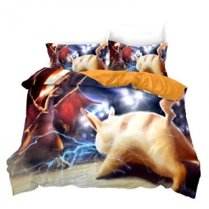 Housse de Couette Pokémon Dracaufeu VS Pikachu