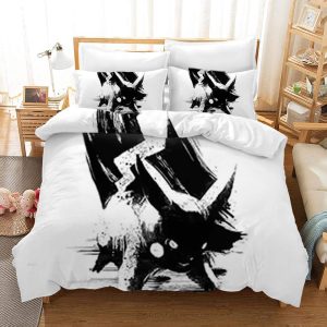 Housse de Couette Pokémon Pikachu Noir et Blanc