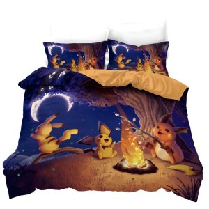 Housse de Couette Pokémon Pikachu Pichu Raichu