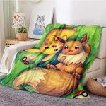 Plaid Pokémon Évoli et Pikachu