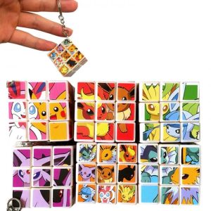Porte Clé Pokémon Évoli Rubik’s Cube