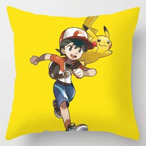 Coussin Sacha et Pikachu Cartoon